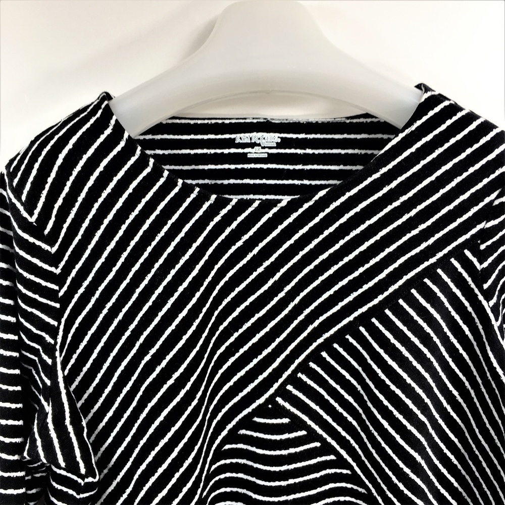 Kim Rogers Women's Stripe Pullover Top Size 1X  #0259